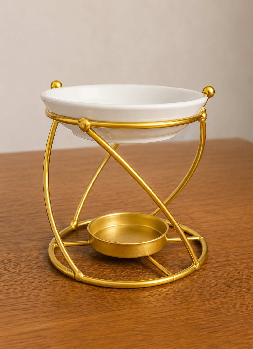 Quemador espiral dorado