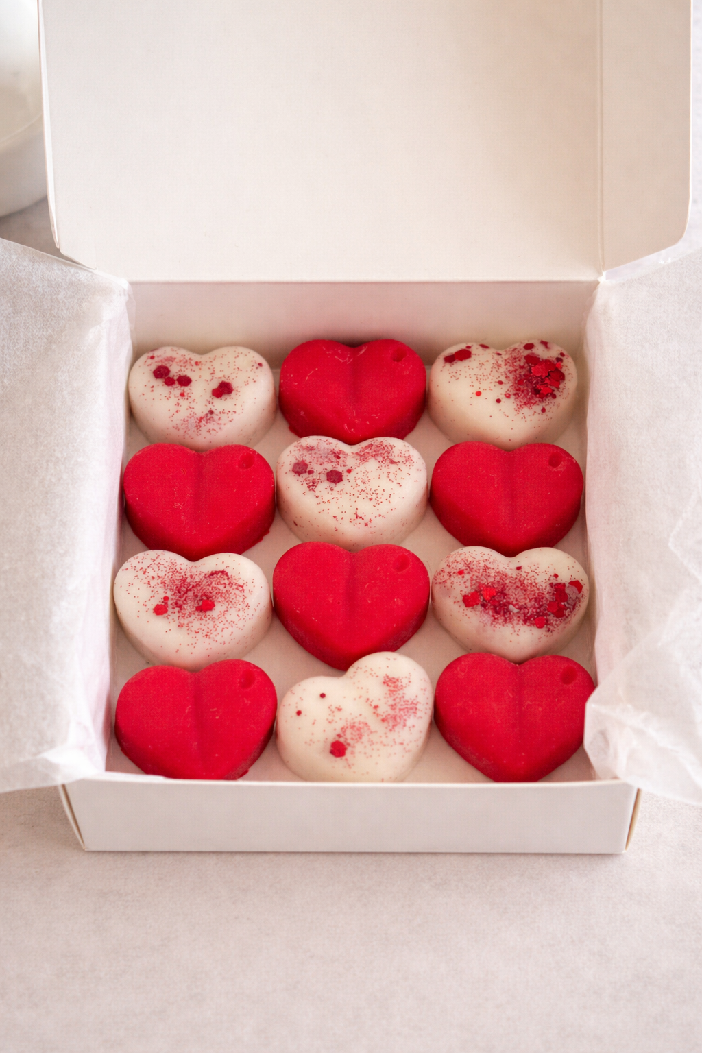 Bombones fresa y nata