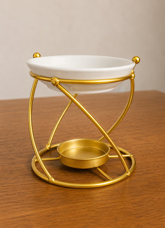 Quemador espiral dorado
